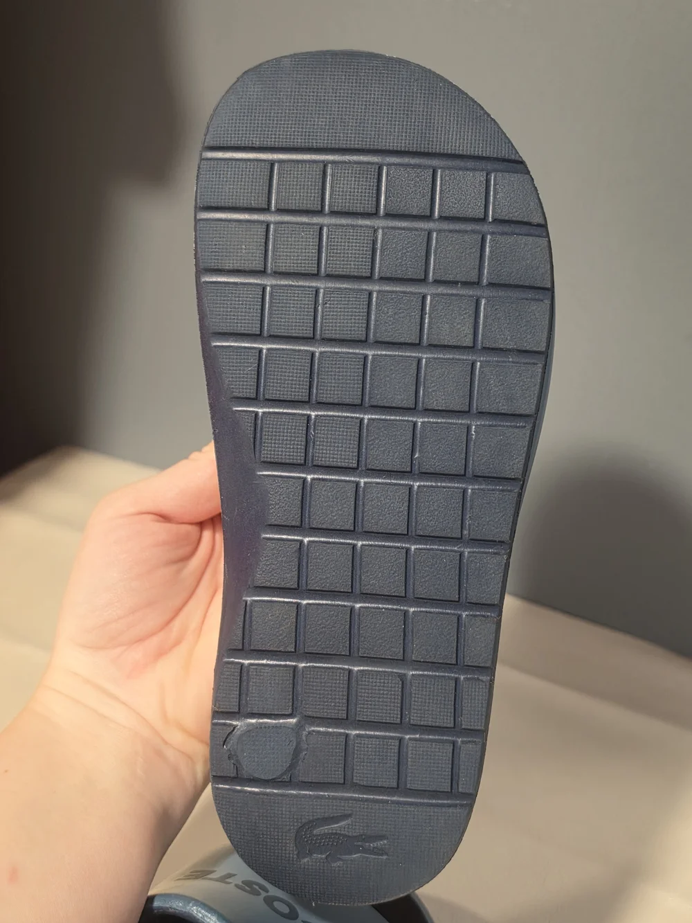 Lacoste Slate Blue Slip-On Serve 2.0 Pool Slides Size Europe 37/US 4